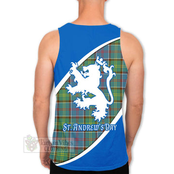 Tartan Vibes Clothing Colville Family Crest Tartan Men's Tank Top Celebrate Saint Andrew's Day in Style