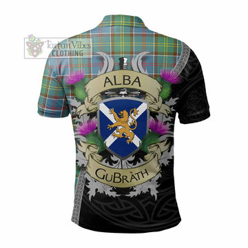 Colville Tartan Family Crest Polo Shirt Lion Rampant Royal Thistle Shield Celtic Inspired