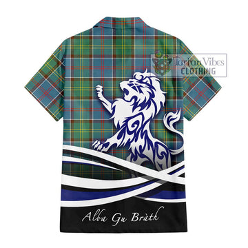 Colville Tartan Hawaiian Shirt with Alba Gu Brath Regal Lion Emblem