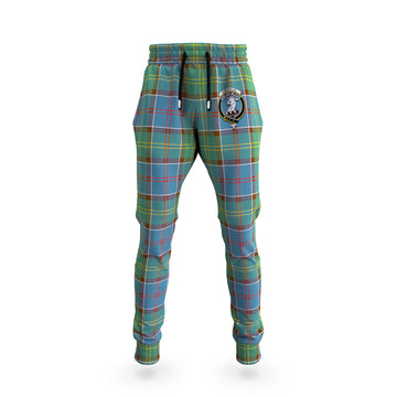 Colville Tartan Joggers Pants with Family Crest