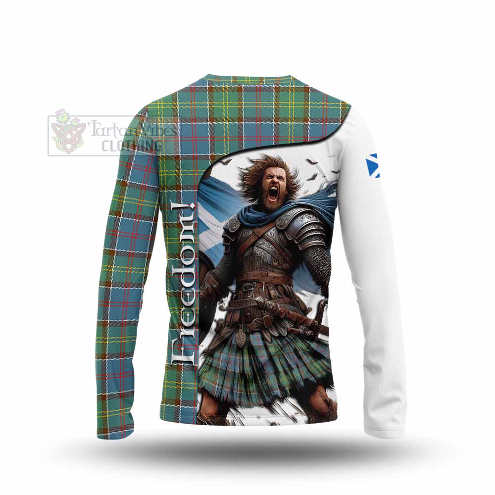 Tartan Vibes Clothing Colville Crest Tartan Long Sleeve T-Shirt Inspired by the Freedom of Scottish Warrior