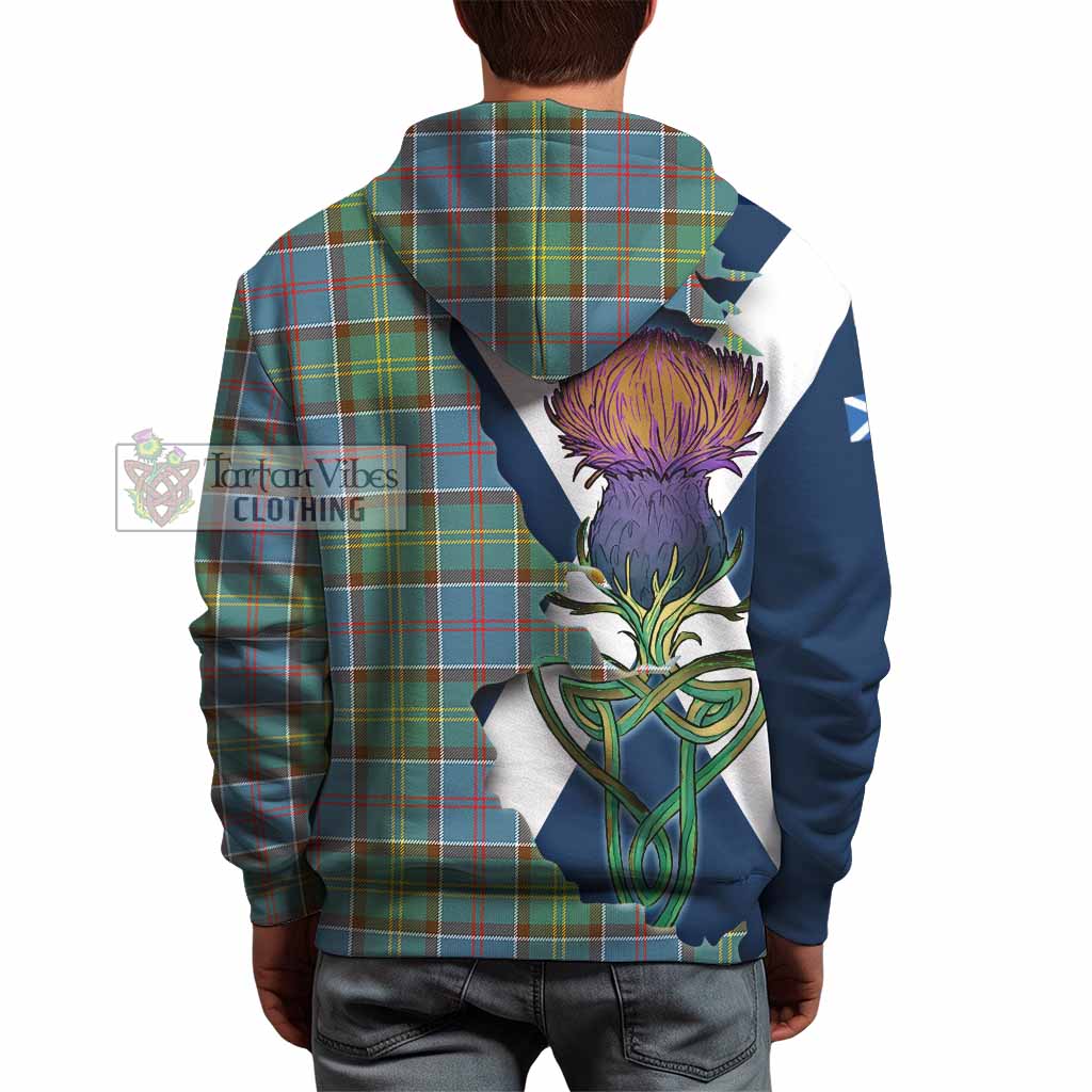 Tartan Vibes Clothing Colville Tartan Family Crest Hoodie Scottish Thistle Celtic Inspired