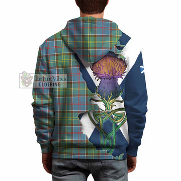 Tartan Vibes Clothing Colville Tartan Family Crest Hoodie Scottish Thistle Celtic Inspired