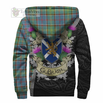 Colville Tartan Family Crest Sherpa Hoodie Lion Rampant Royal Thistle Shield Celtic Inspired