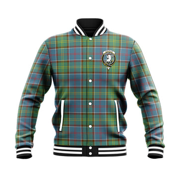 Colville Tartan Baseball Jacket with Family Crest - Tartan Vibes Clothing