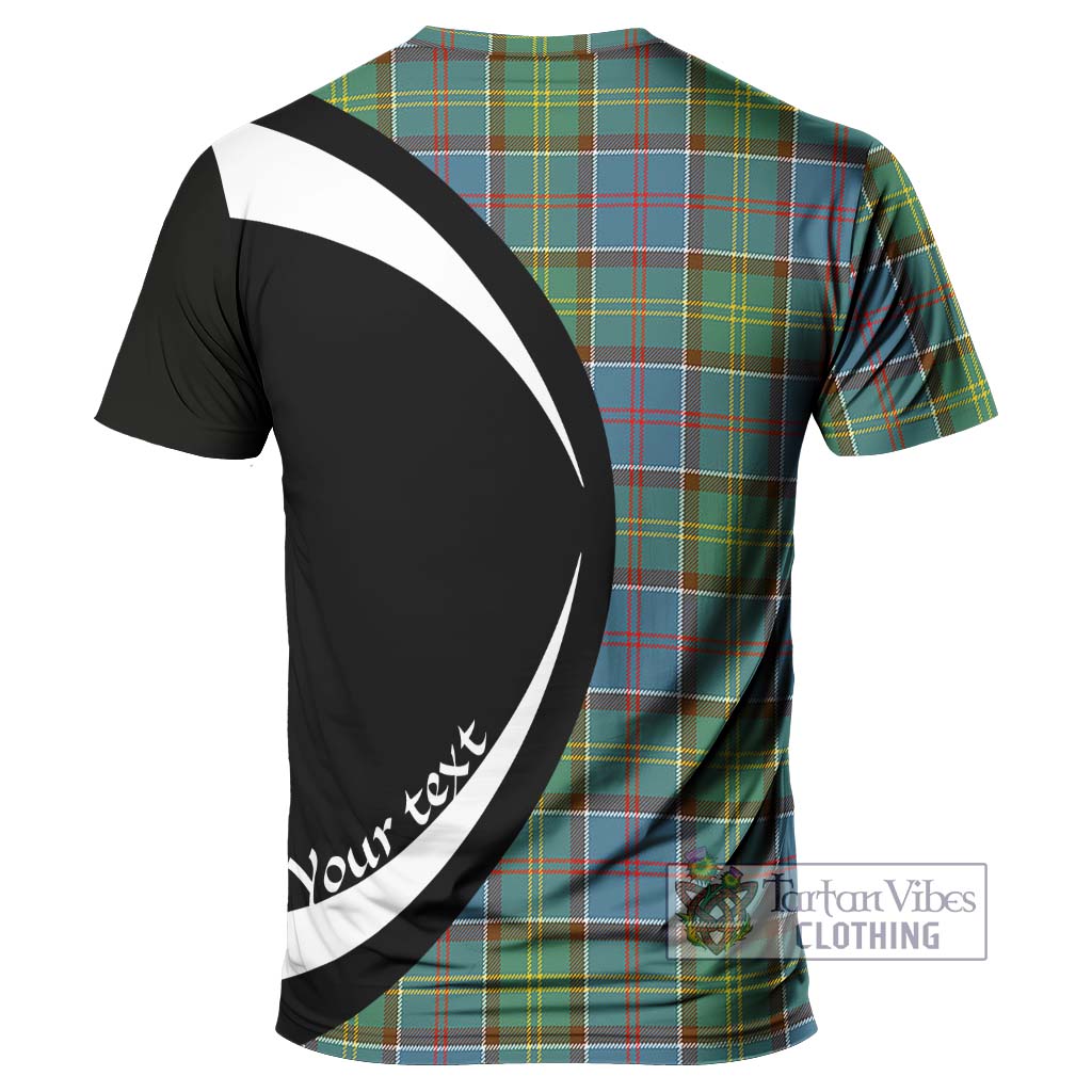 Tartan Vibes Clothing Colville Tartan T-Shirt with Family Crest Circle Style