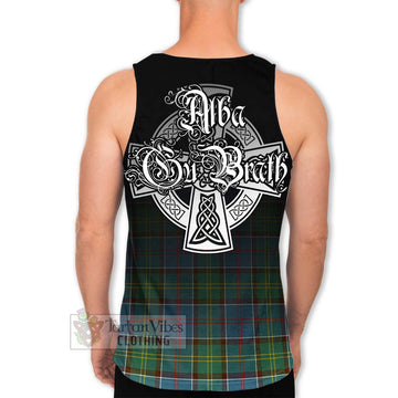 Tartan Vibes Clothing Colville Tartan Men's Tank Top Featuring Alba Gu Brath Family Crest Celtic Inspired
