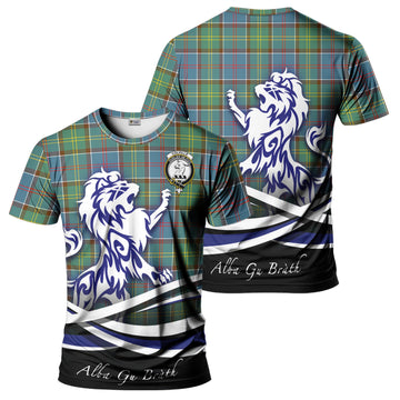 Colville Tartan T-Shirt with Alba Gu Brath Regal Lion Emblem