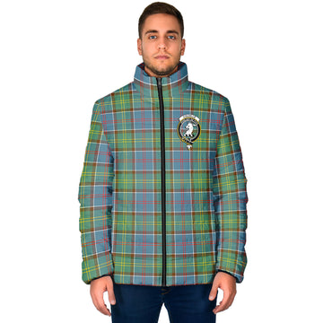 Colville Tartan Padded Jacket with Family Crest