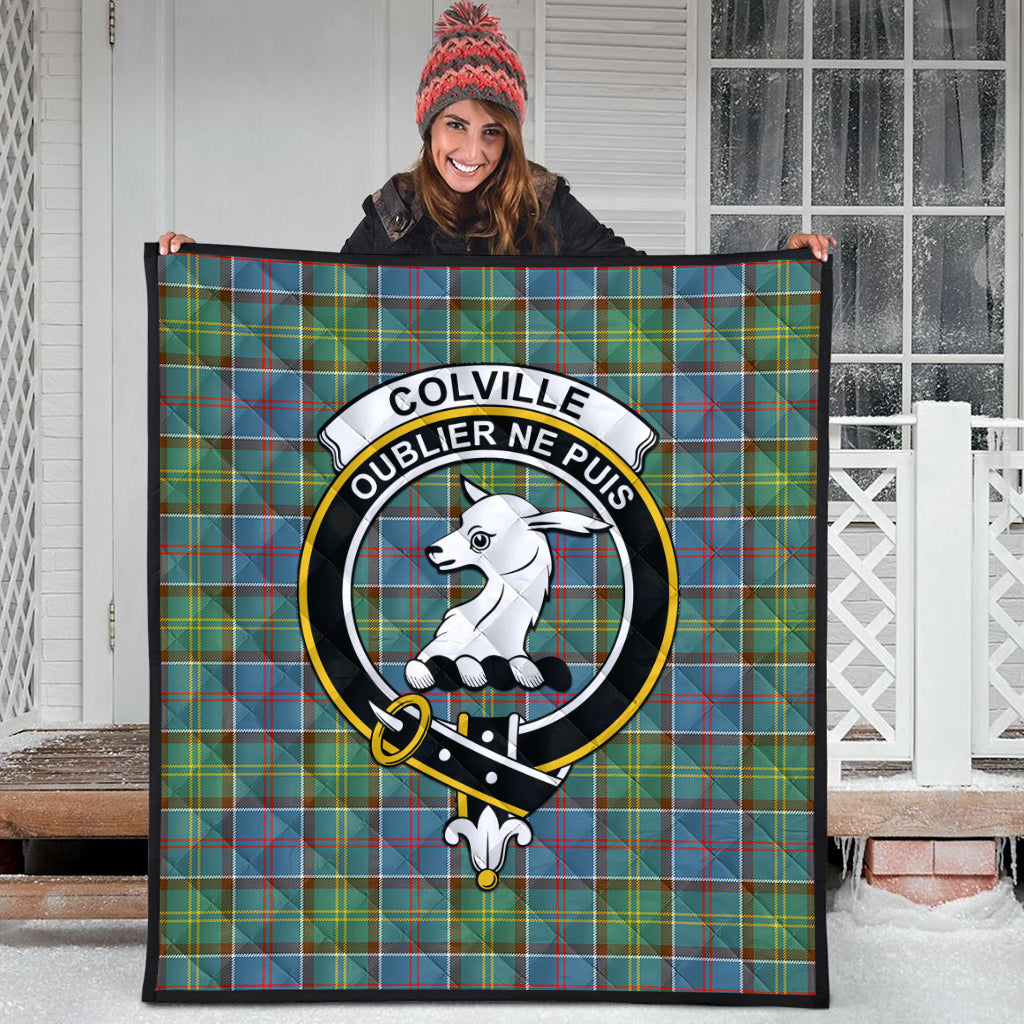 colville-tartan-quilt-with-family-crest