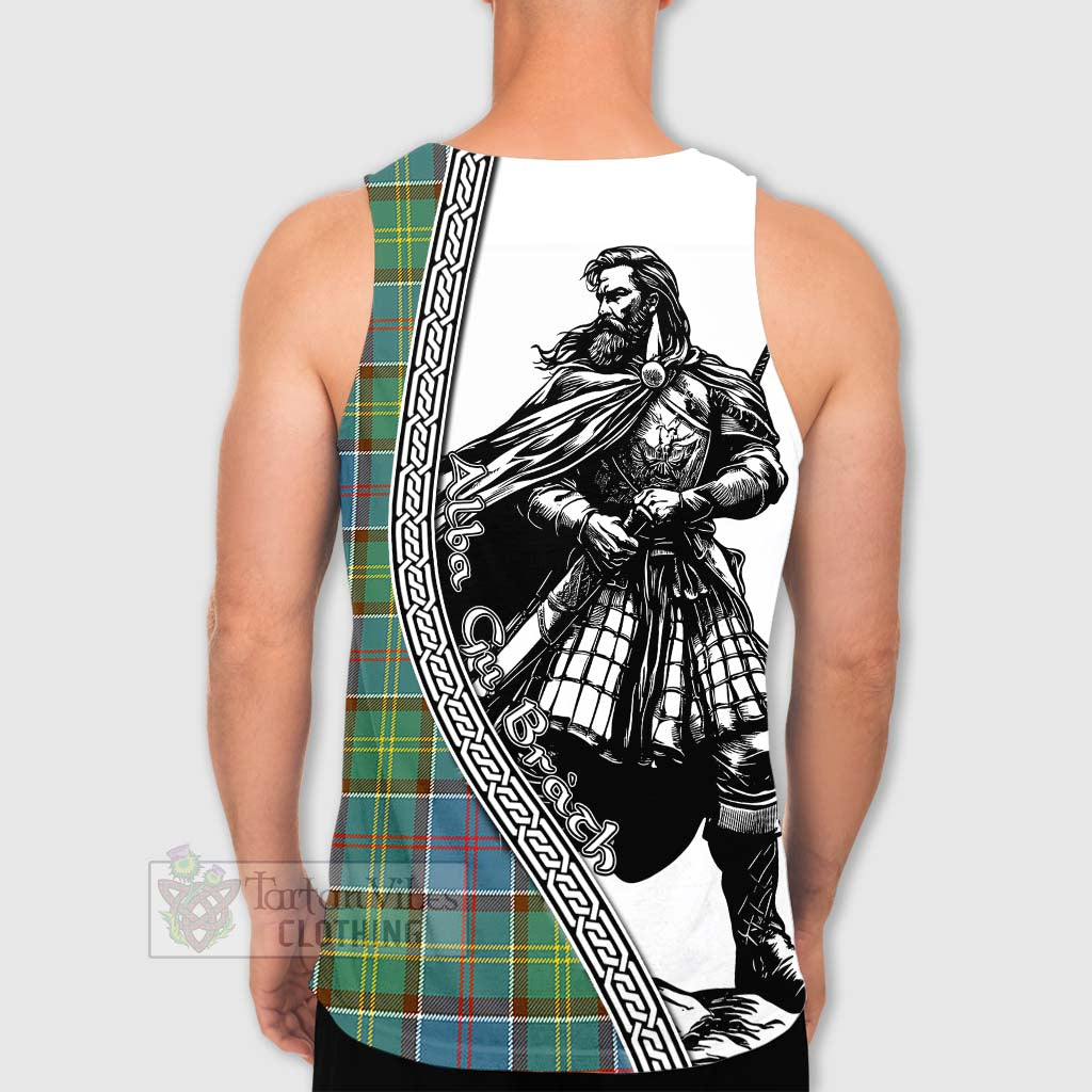 Tartan Vibes Clothing Colville Tartan Clan Crest Men's Tank Top with Highlander Warrior Celtic Style