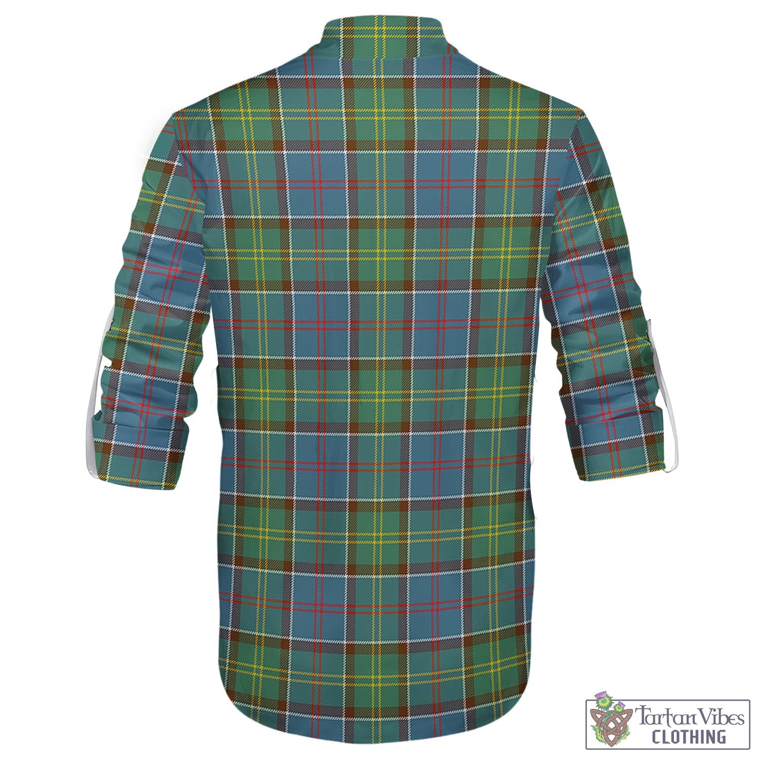 Tartan Vibes Clothing Colville Tartan Men's Scottish Traditional Jacobite Ghillie Kilt Shirt