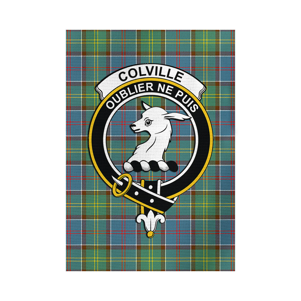 colville-tartan-flag-with-family-crest