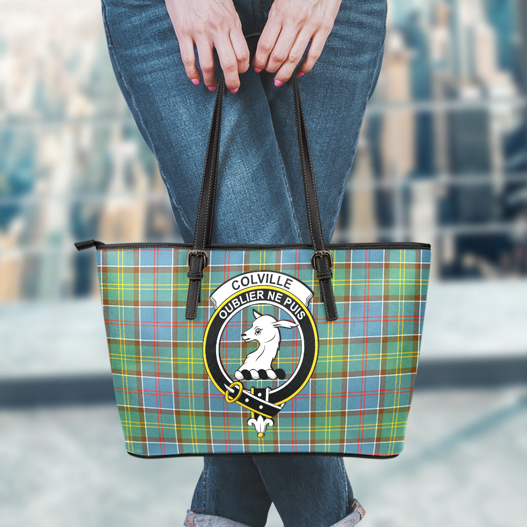 colville-tartan-leather-tote-bag-with-family-crest