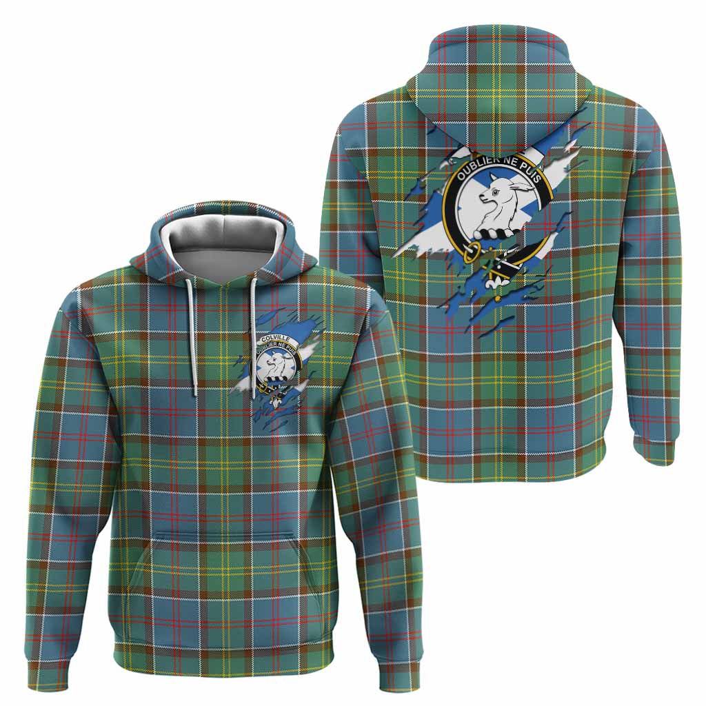 Colville Clan Crest In Me Tartan Hoodie Scotland Flag Style