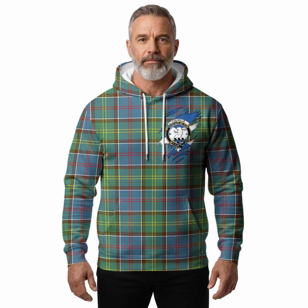 Colville Clan Crest In Me Tartan Hoodie Scotland Flag Style