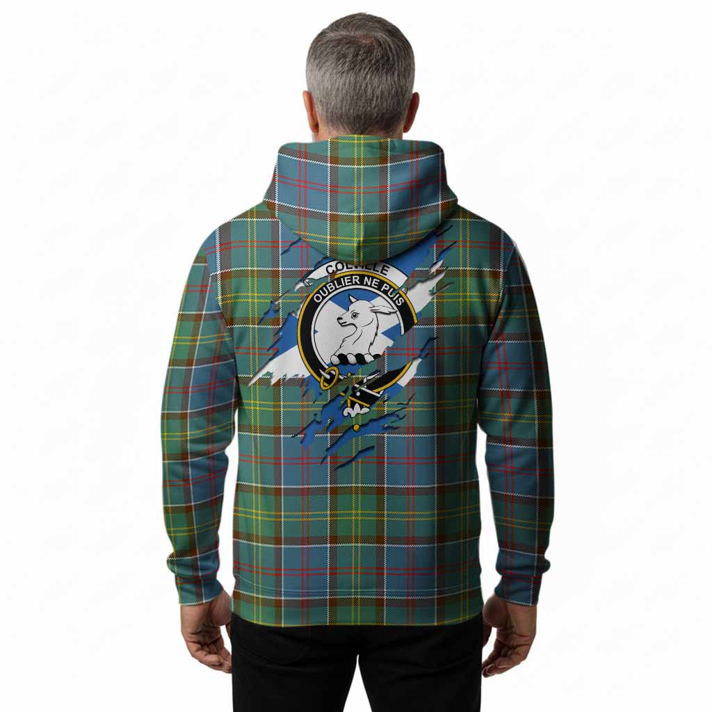 Colville Clan Crest In Me Tartan Hoodie Scotland Flag Style
