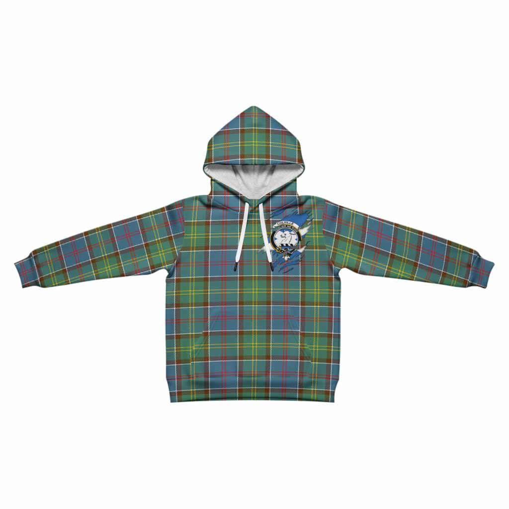 Colville Clan Crest In Me Tartan Kid Hoodie Scotland Flag Style