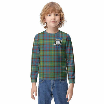 Colville Clan Crest In Me Tartan Kid Knitted Sweatshirt Scotland Flag Style