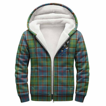 Colville Clan Crest In Me Tartan Sherpa Hoodie Scotland Flag Style