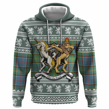 Colville Clan Tartan Crest Christmas Hoodie Coat of Arms Funny Style