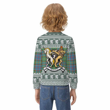 Colville Clan Tartan Crest Christmas Kid Ugly Sweatshirt Coat of Arms Funny Style
