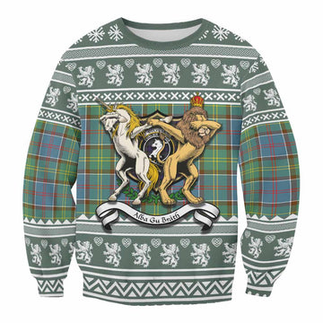Colville Clan Tartan Crest Christmas Sweatshirt Coat of Arms Funny Style
