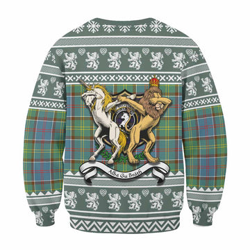 Colville Clan Tartan Crest Christmas Sweatshirt Coat of Arms Funny Style
