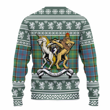 Colville Clan Tartan Crest Christmas Ugly Sweater Coat of Arms Funny Style
