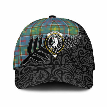 Colville Crest Tartan Classic Cap with New Zealand Silver Fern Half Style