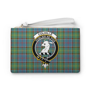 Colville Family Crest Tartan Clutch Bag