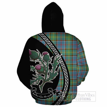 Colville Family Crest Tartan Cotton Hoodie Alba Thistle Inspired