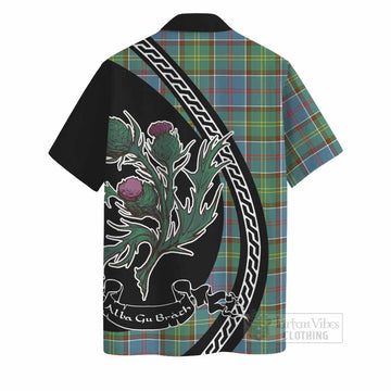 Colville Family Crest Tartan Hawaiian Shirt Alba Thistle Inspired