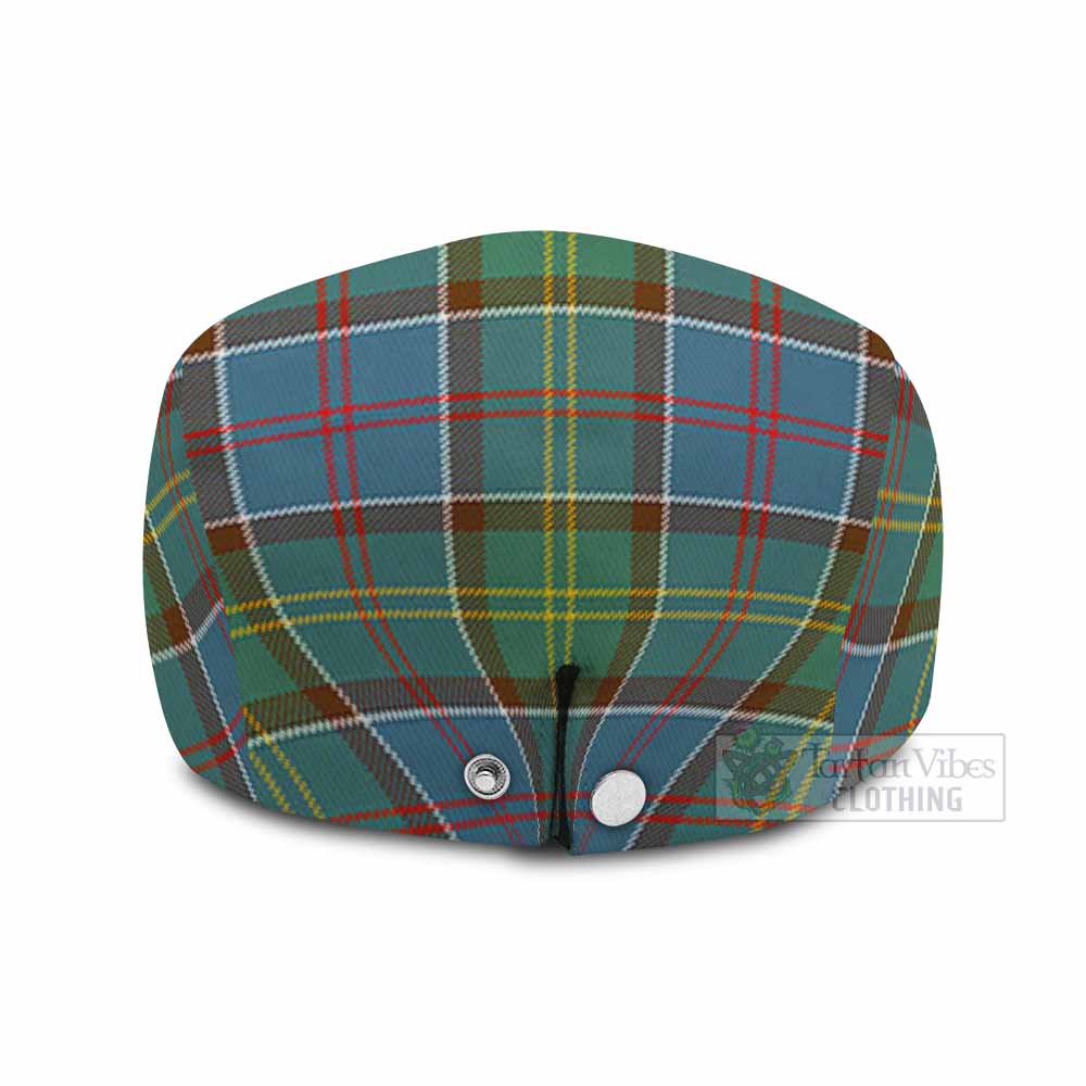 Colville Family Crest Tartan Jeff Cap, Tartan Flat Cap