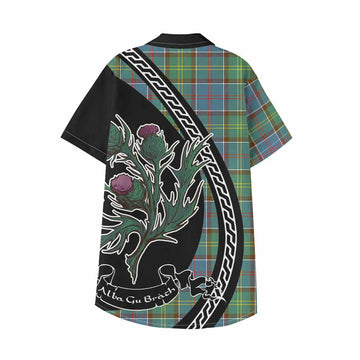 Colville Family Crest Tartan Kid Hawaiian Shirt Alba Thistle Inspired - Tartan Vibes Clothing