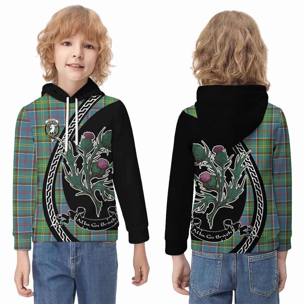 Colville Family Crest Tartan Kid Hoodie Alba Thistle Inspired - Tartan Vibes Clothing
