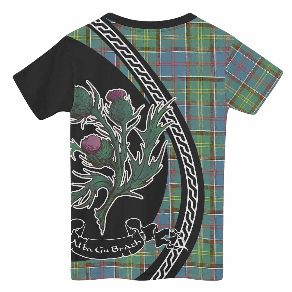 Colville Family Crest Tartan Kid T-shirt Alba Thistle Inspired - Tartan Vibes Clothing