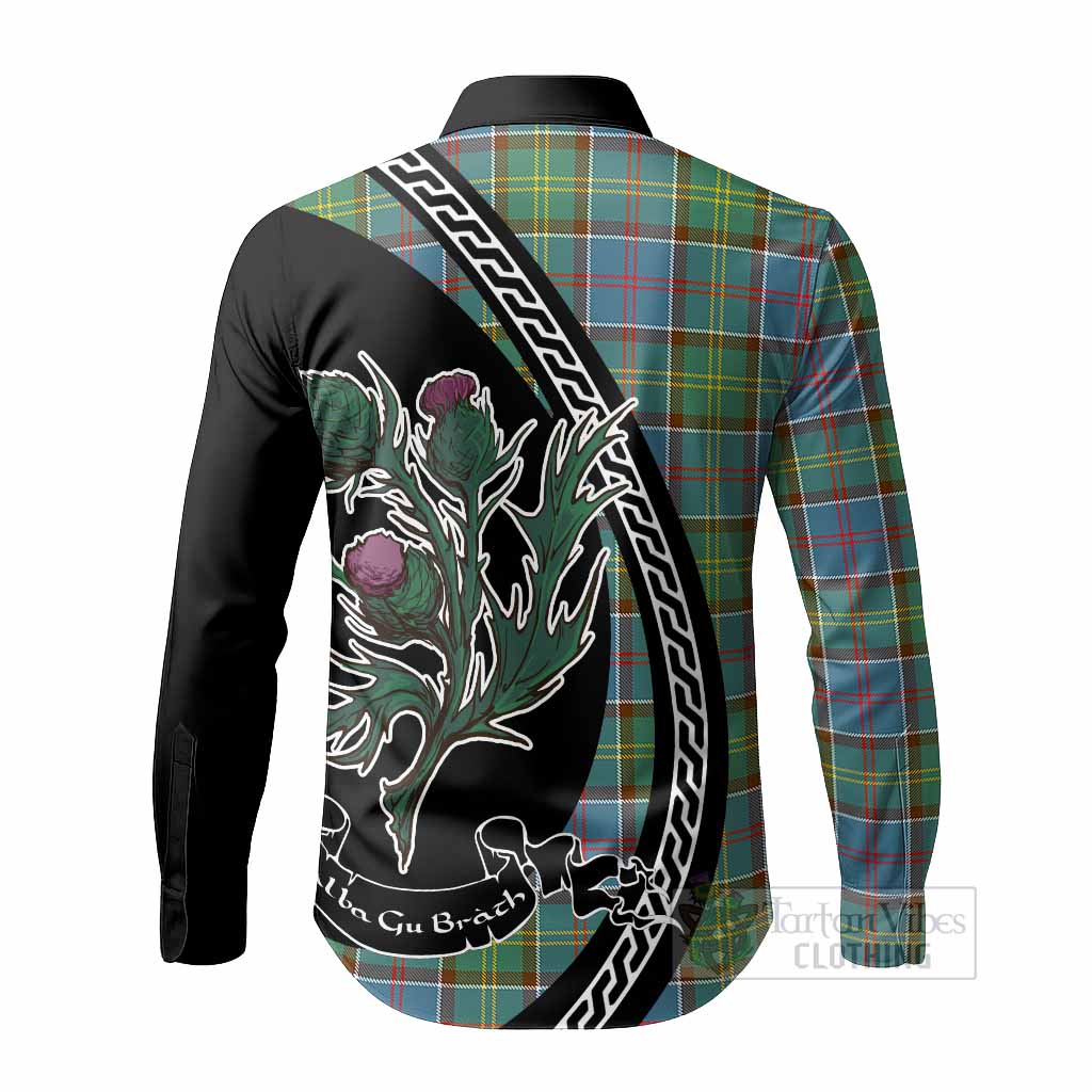 Colville Family Crest Tartan Long Sleeve Button Shirts Alba Thistle Inspired - Tartan Vibes Clothing