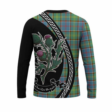 Colville Family Crest Tartan Long Sleeve T-Shirt Alba Thistle Inspired - Tartan Vibes Clothing
