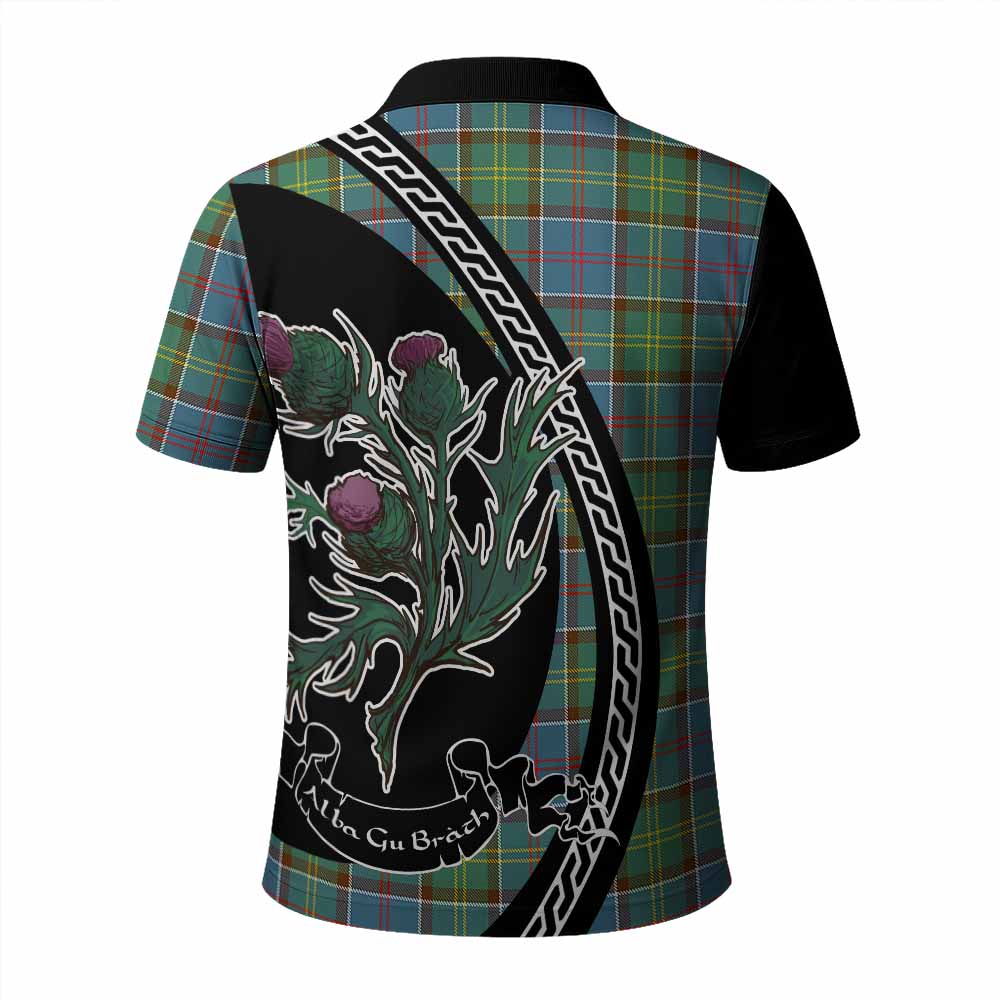 Colville Family Crest Tartan Polo Shirt Alba Thistle Inspired - Tartan Vibes Clothing