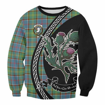 Colville Family Crest Tartan Sweatshirt Alba Thistle Inspired