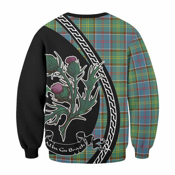 Colville Family Crest Tartan Sweatshirt Alba Thistle Inspired