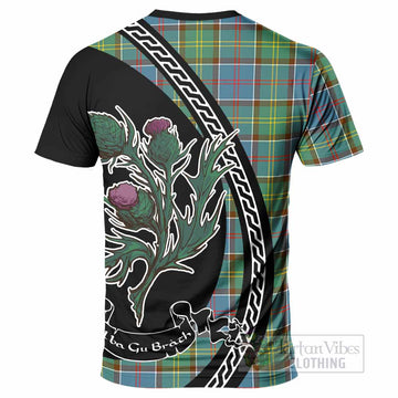 Colville Family Crest Tartan T-Shirt Alba Thistle Inspired - Tartan Vibes Clothing