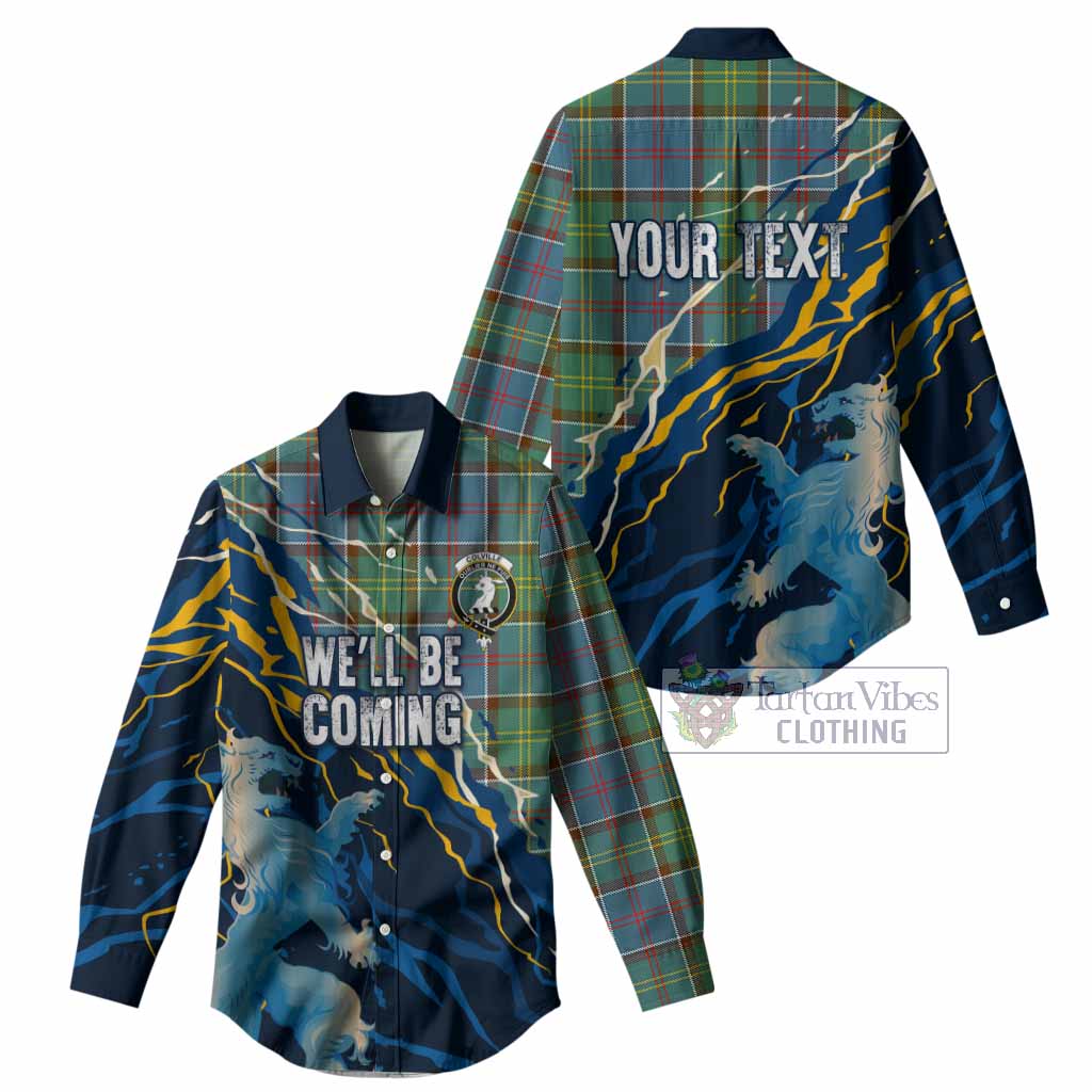 Colville Scotland Tartan Women Casual Shirt WC2026 Football - We'll Be Coming