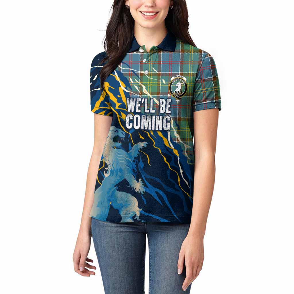 Colville Scotland Tartan Women Polo Shirt WC2026 Football - We'll Be Coming