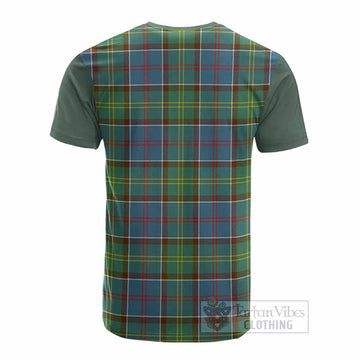 Colville Tartan Accent Cotton T-shirt with Family Crest