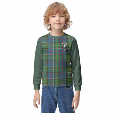 Colville Tartan Accent Kid Knitted Sweatshirt with Family Crest