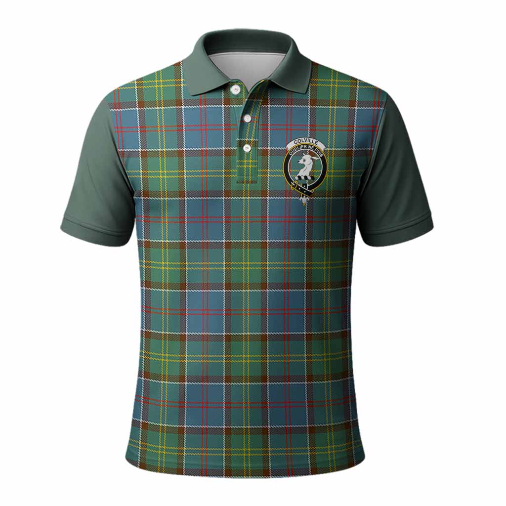 Colville Tartan Accent Polo Shirt with Family Crest