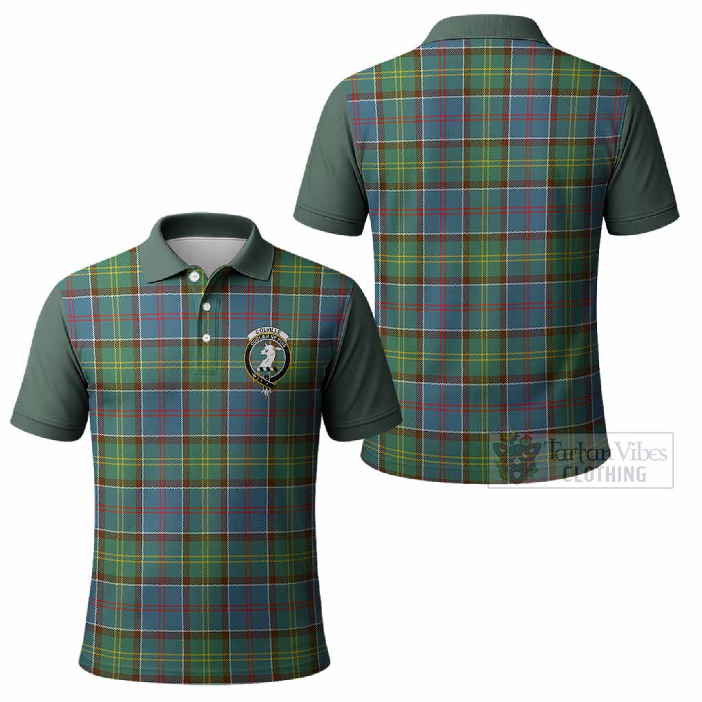 Colville Tartan Accent Polo Shirt with Family Crest