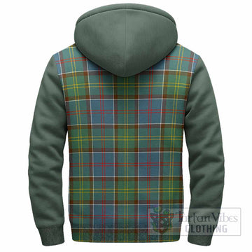 Colville Tartan Accent Sherpa Hoodie with Family Crest